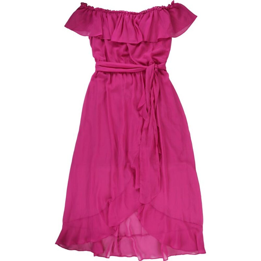 Sl Fashions Womens Ruffed Ruffled Dress, , 14, MP